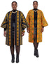 Reversible African Ankara jacket for women, 100% cotton kimono trench coat with belt