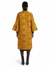 Back view of reversible African print jacket for women, 100% cotton Ankara kimono