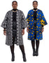 Reversible African Ankara jacket for women, 100% cotton kimono trench coat with belt