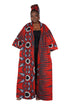 African print long duster kimono for women