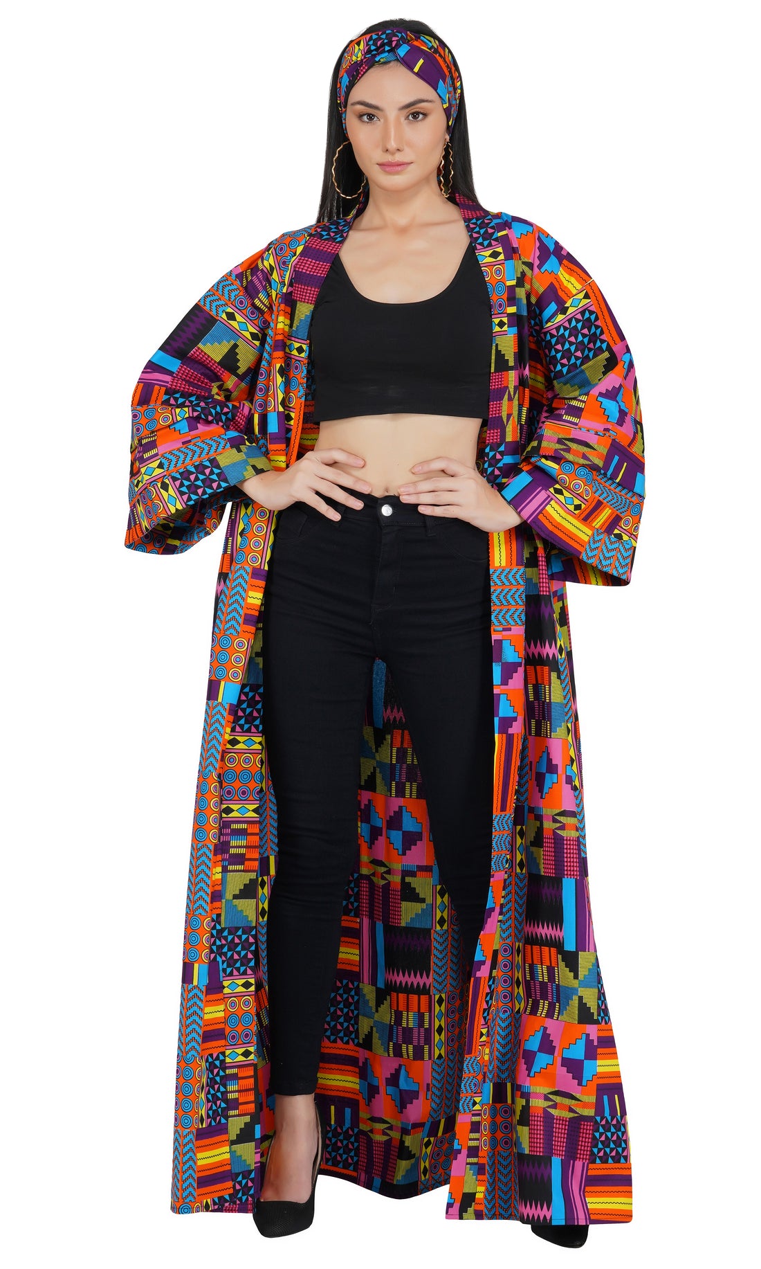 Ankara Long Duster | Robe | Kimono