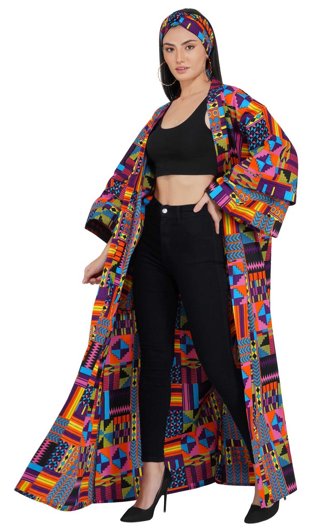 Ankara Long Duster | Robe | Kimono