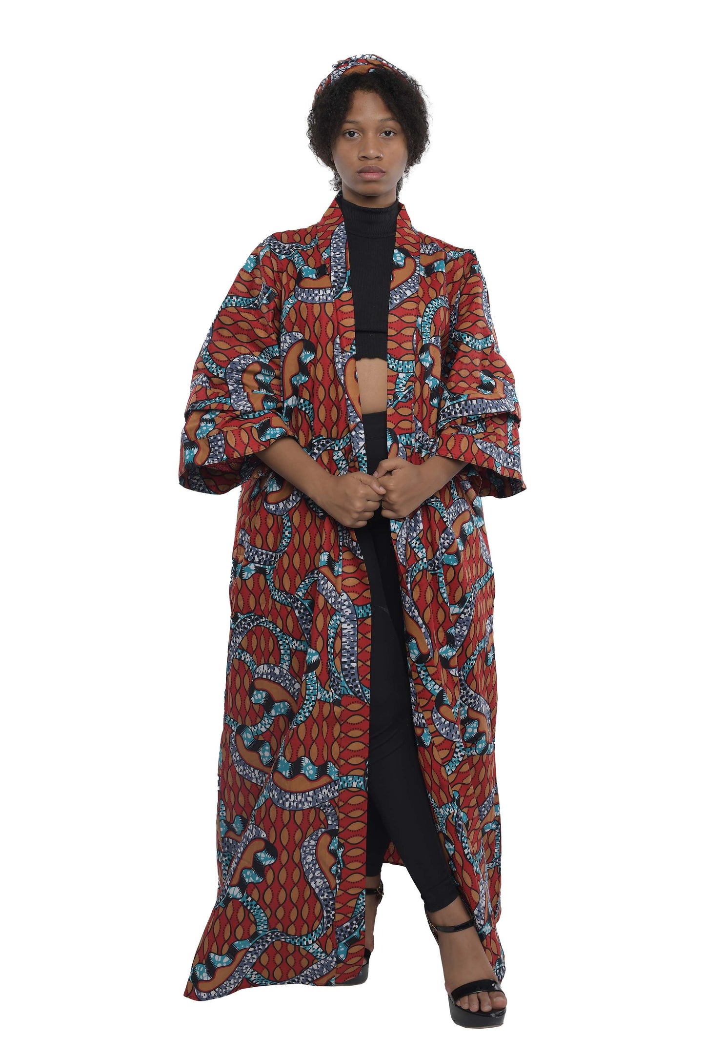 Kente Long Kimono Jacket