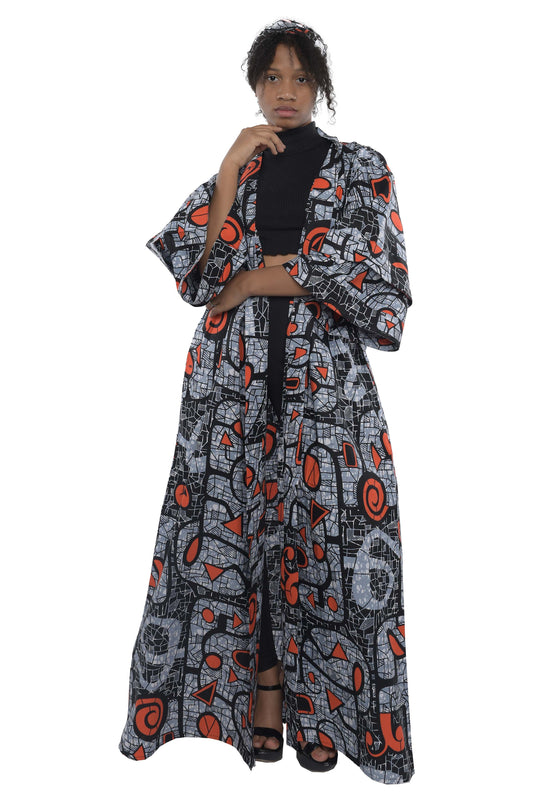 Kente Long Kimono Jacket
