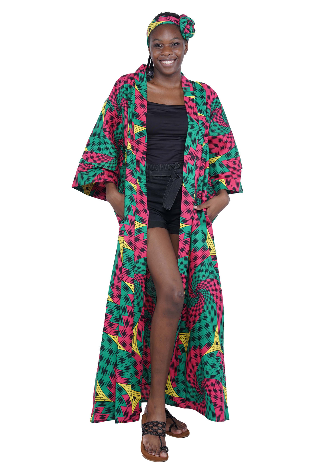 Ankara Long Duster | Robe | Kimono