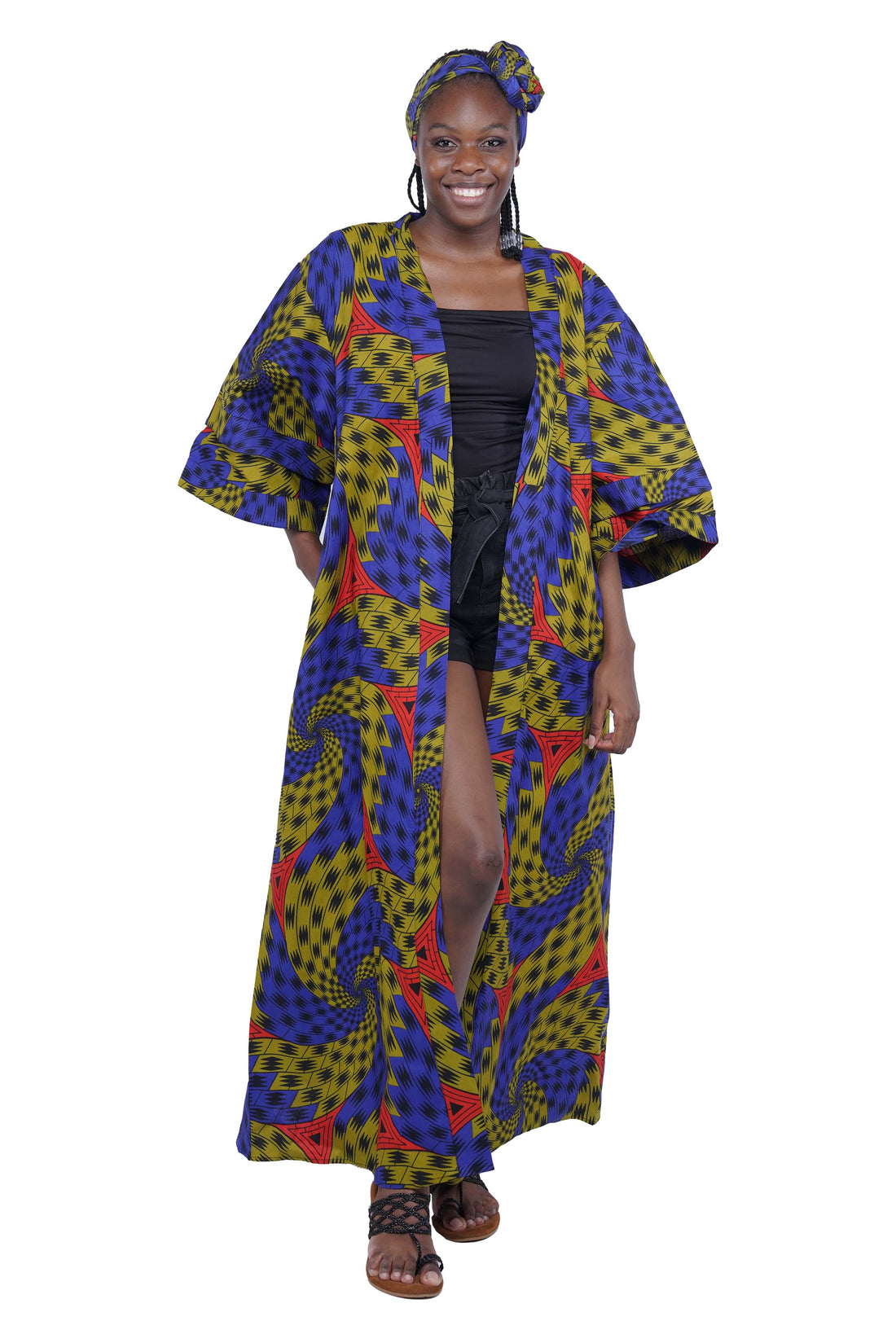 Ankara Long Duster | Robe | Kimono