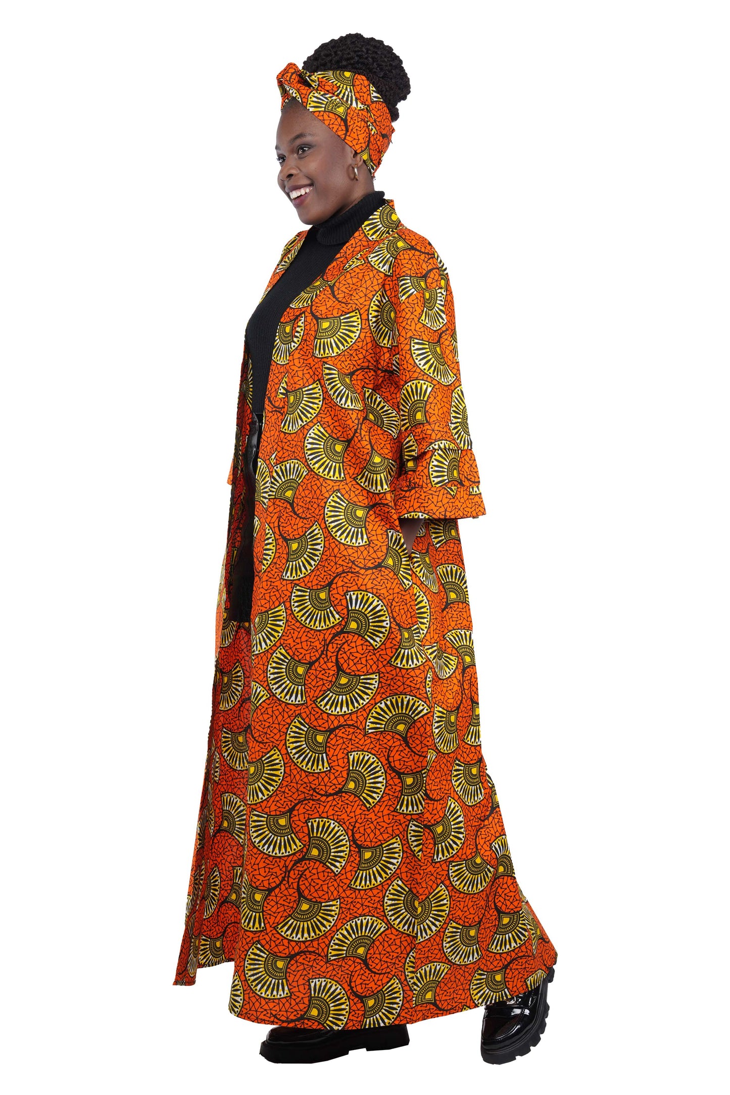 Ankara Long Kimono Jacket