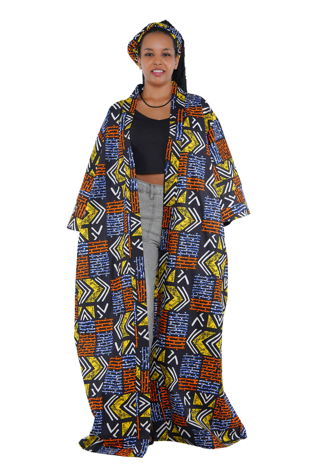 Ankara Long Kimono | Robe | One Size