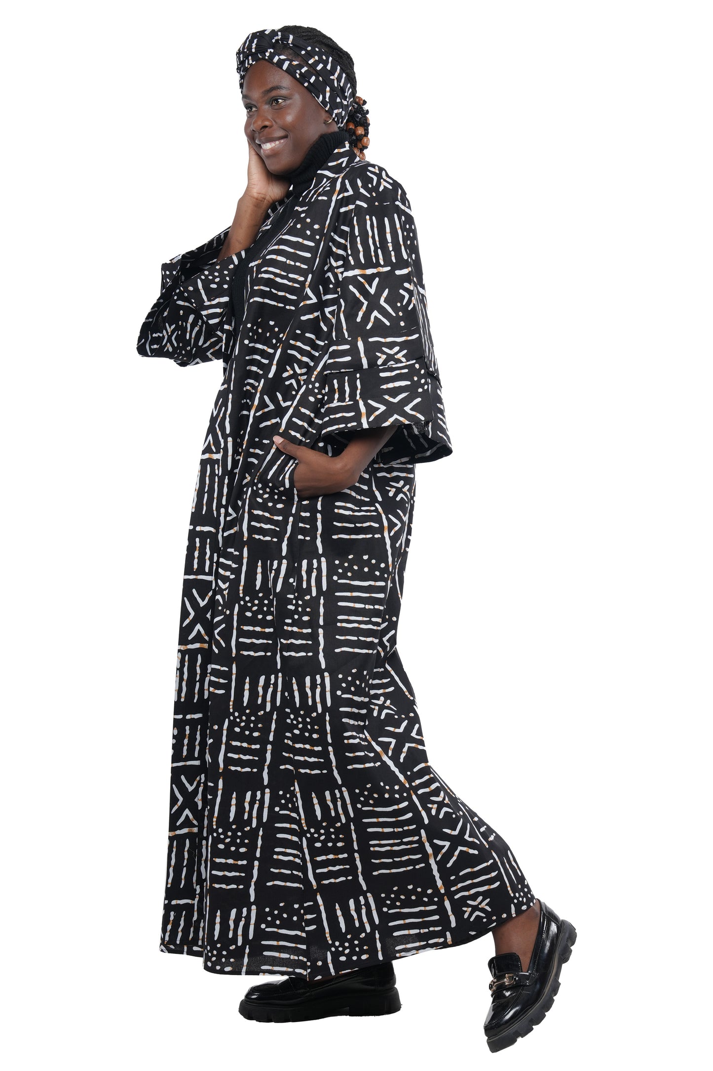 Ankara Long Kimono Jacket