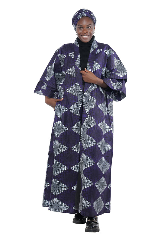 Ankara Long Kimono Jacket