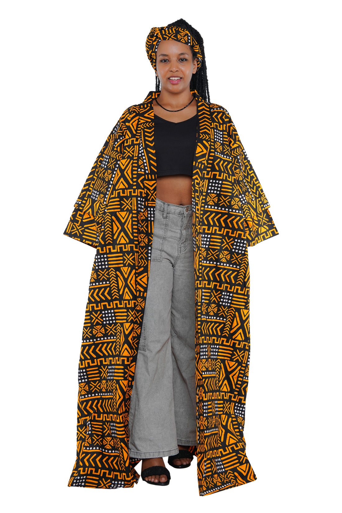 Ankara Long Kimono | Robe | One Size