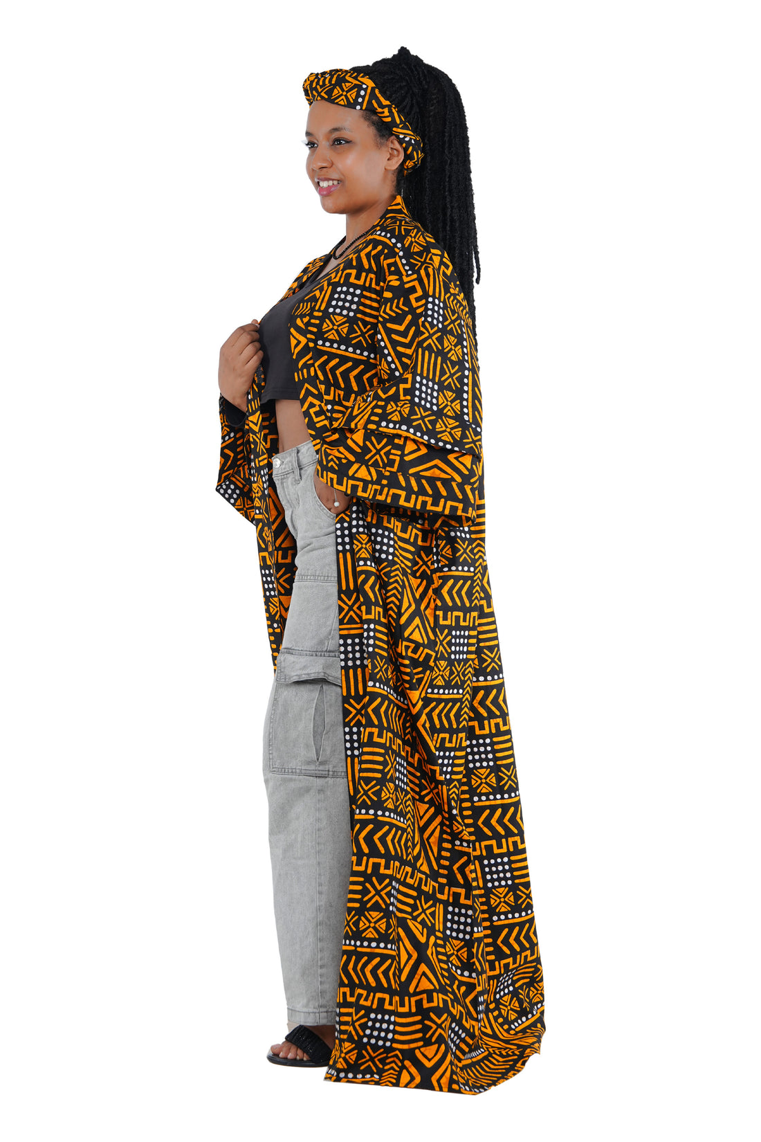Ankara Long Kimono | Robe | One Size