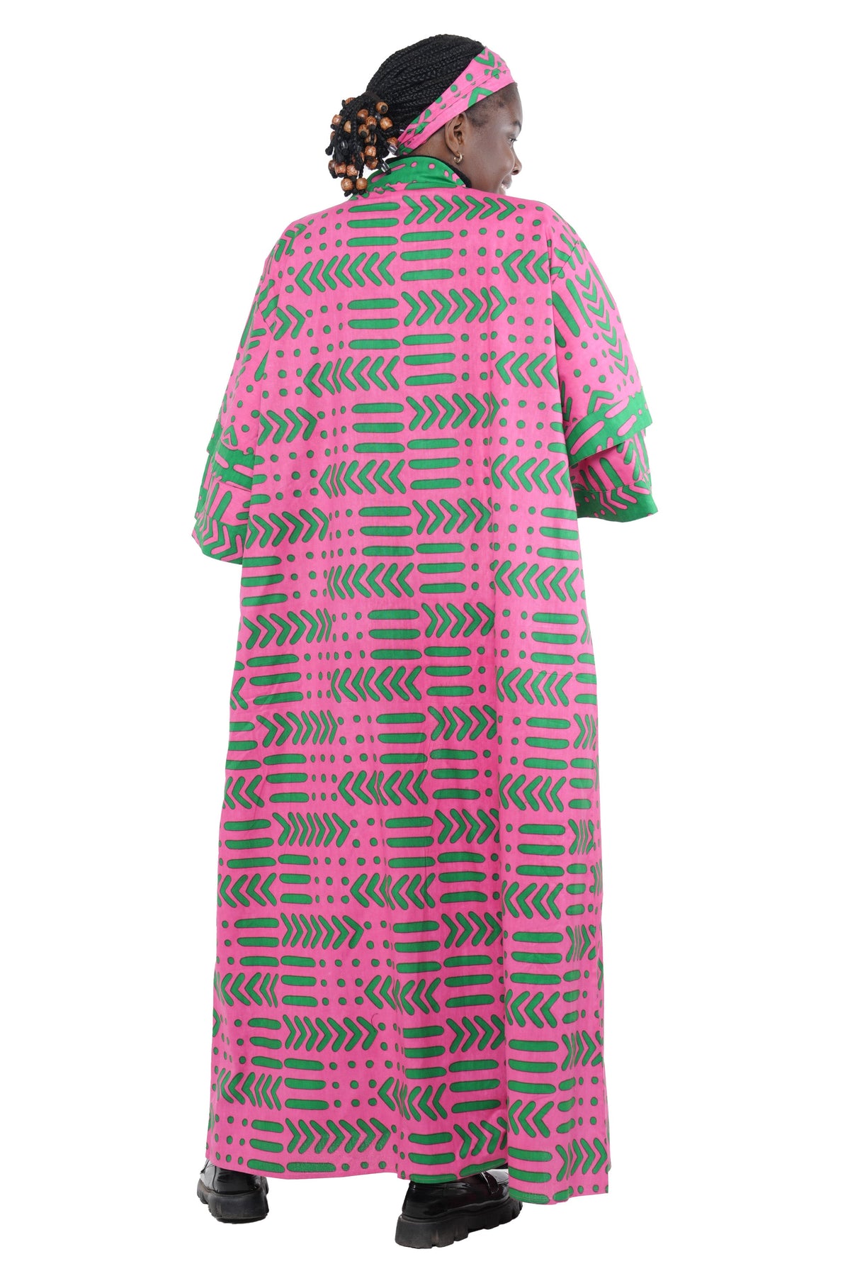 Long African Print Kimono for Women | One Size