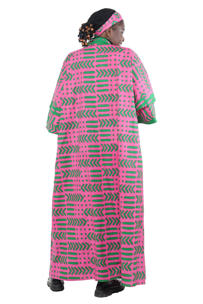 Long African Print Kimono for Women | One Size
