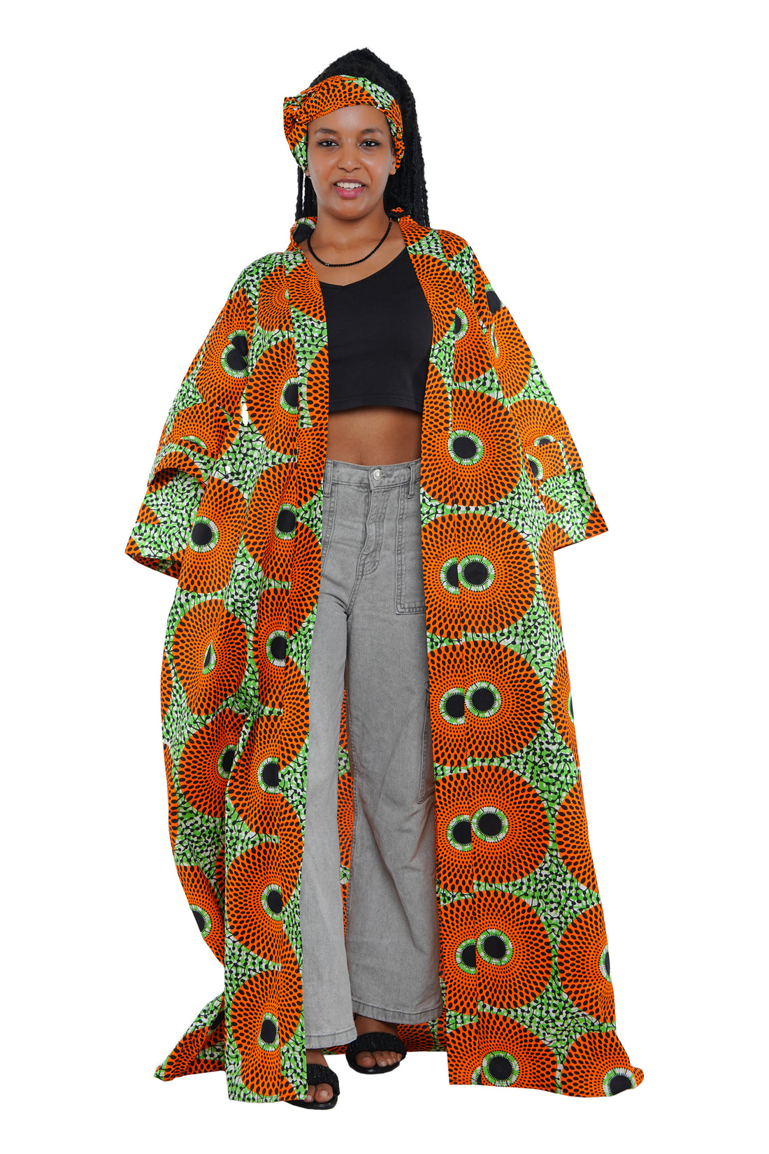Ankara Long Kimono | Robe | One Size