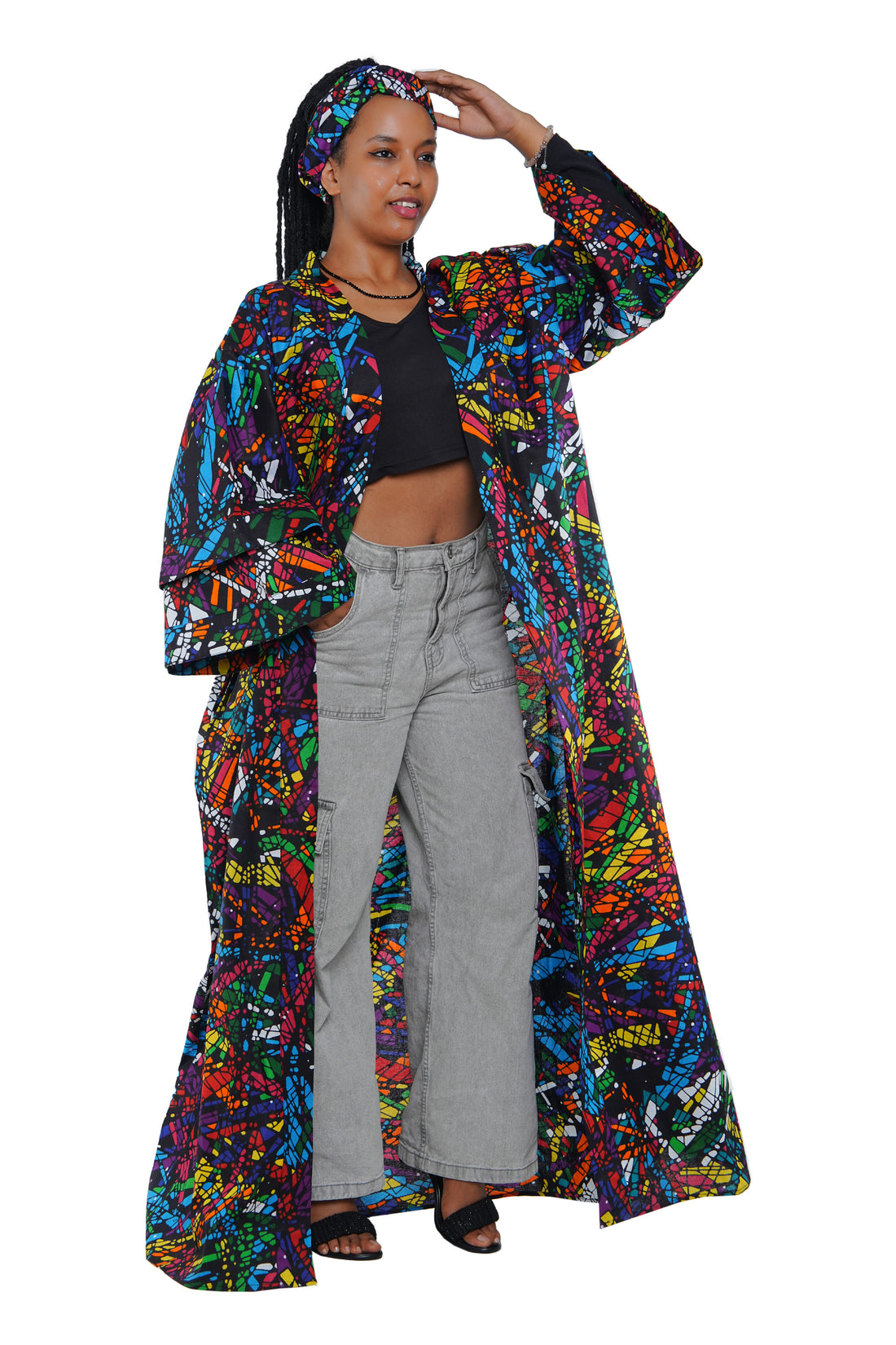 Kente Long Duster | Robe | One Size