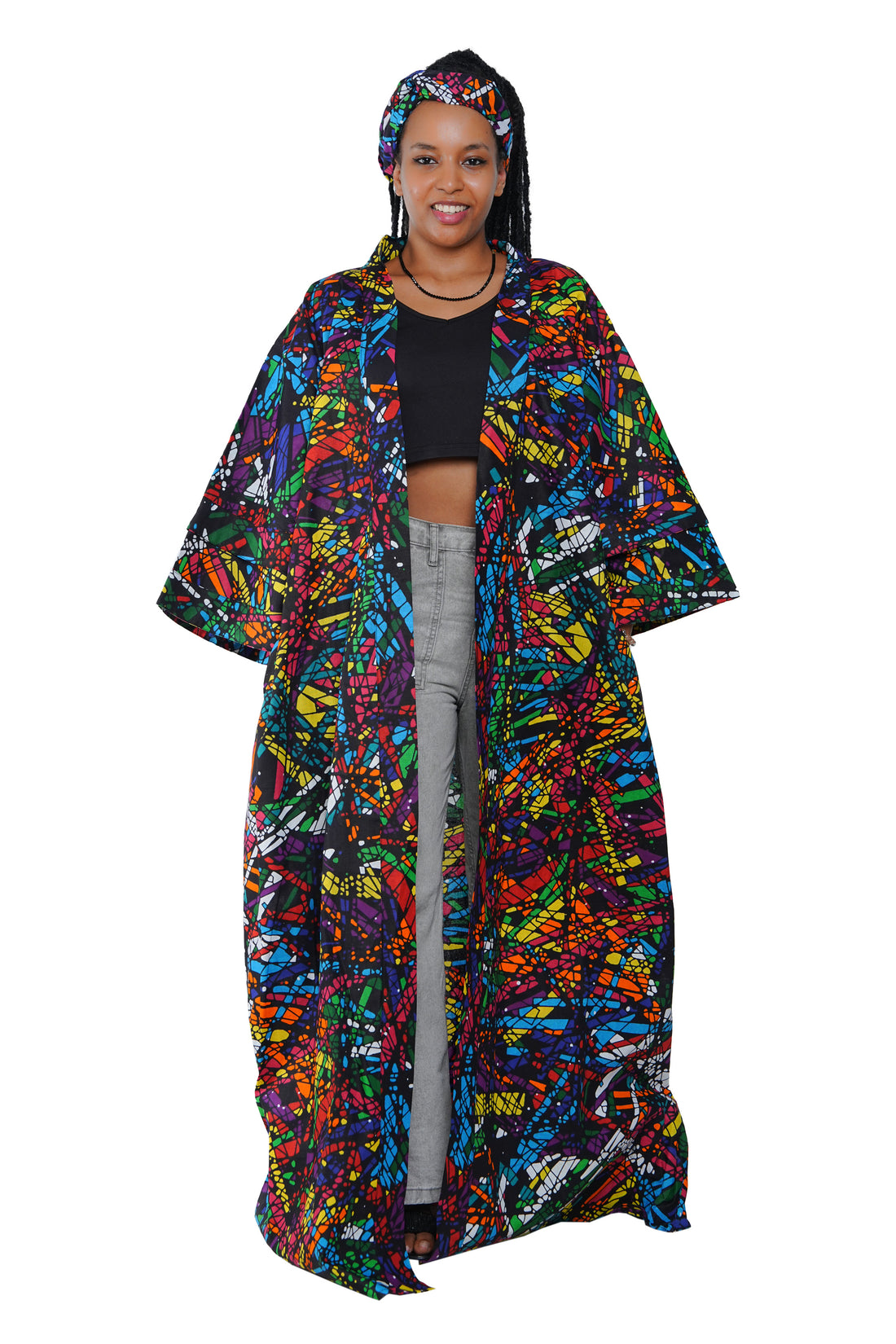 Kente Long Duster | Robe | One Size