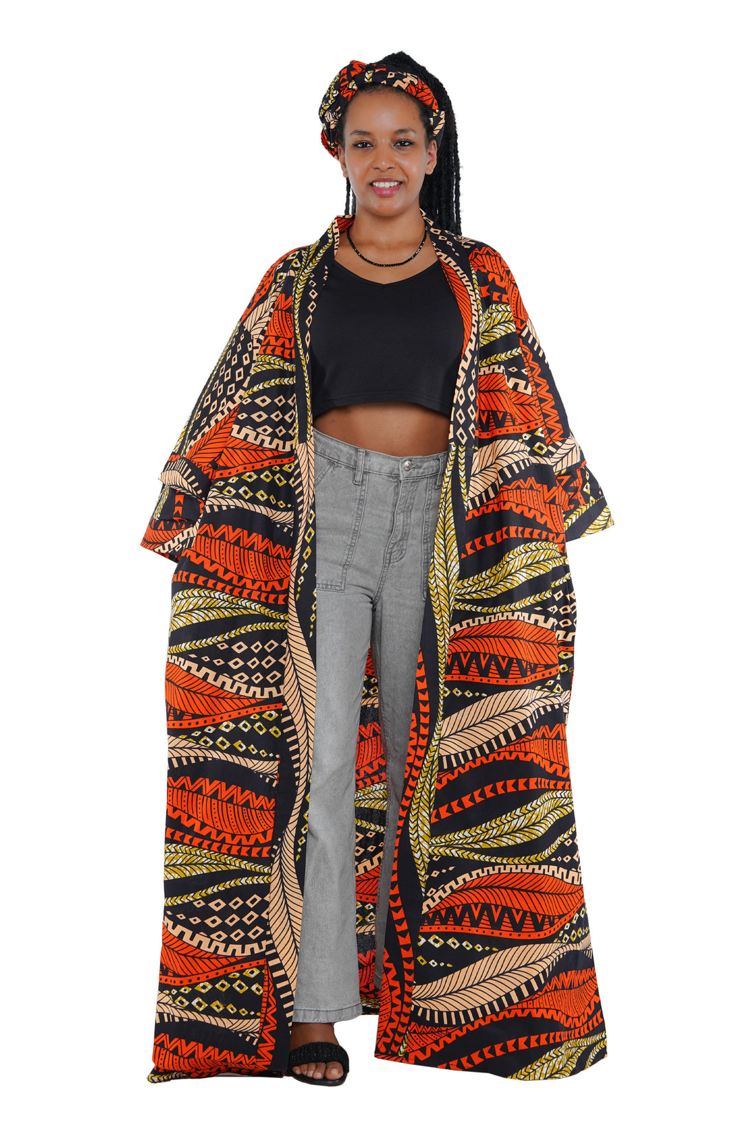 Kente Long Duster | Robe | One Size