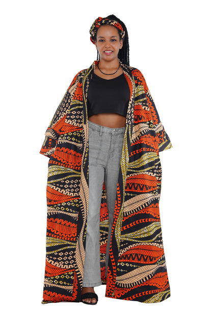 Kente Long Duster | Robe | One Size