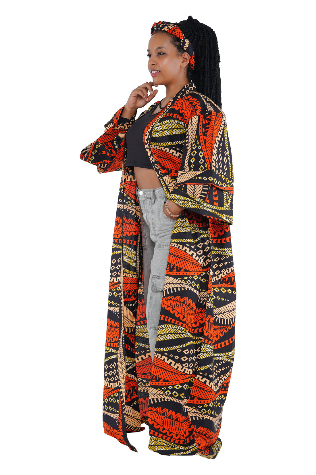 Kente Long Duster | Robe | One Size