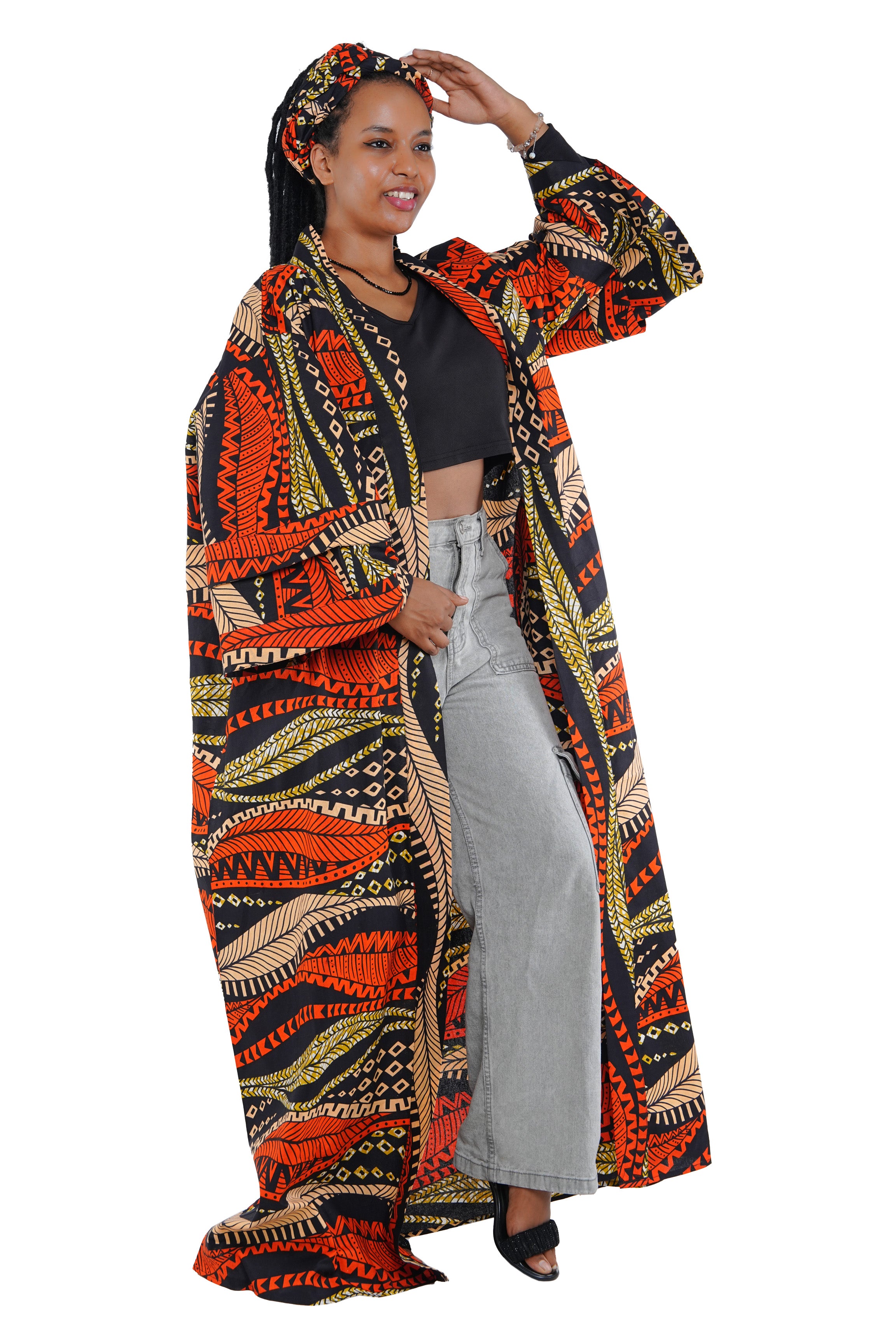 Kente Long Duster | Robe | One Size