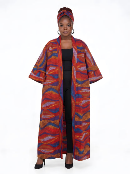 African Long Kimono | Robe | Duster | One Size