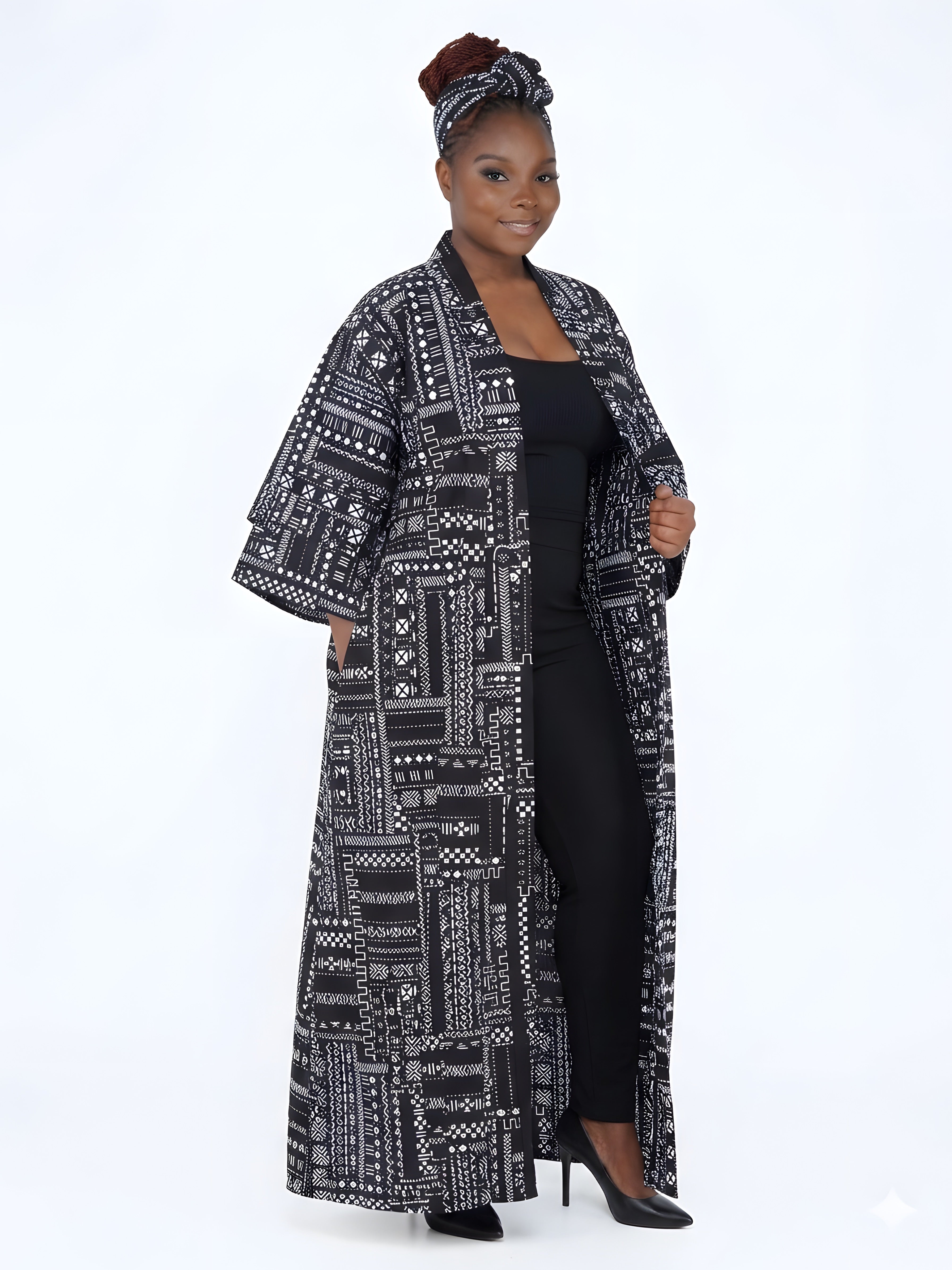 African Long Kimono | Robe | Duster | One Size