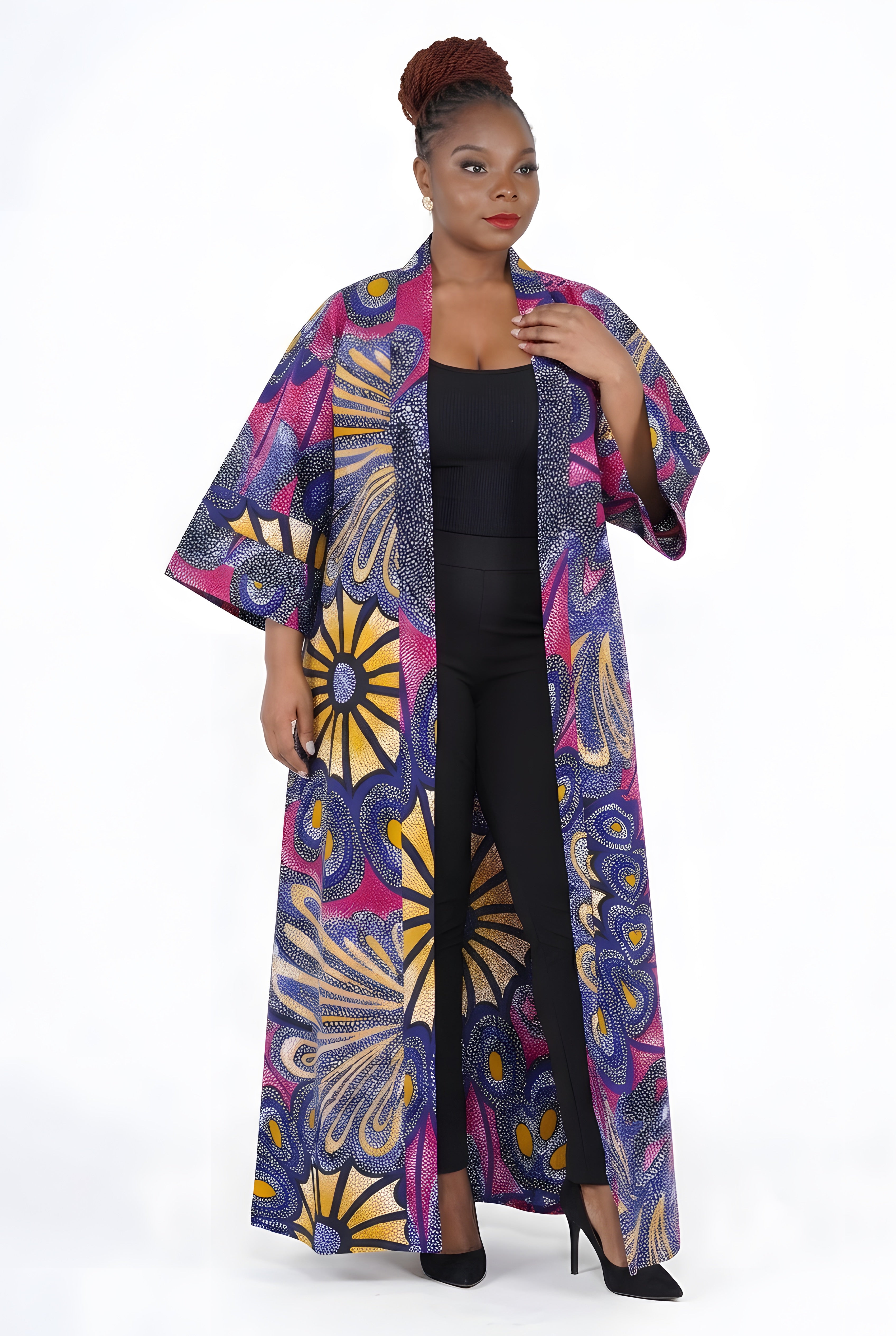 African Long Kimono | Robe | Duster | One Size