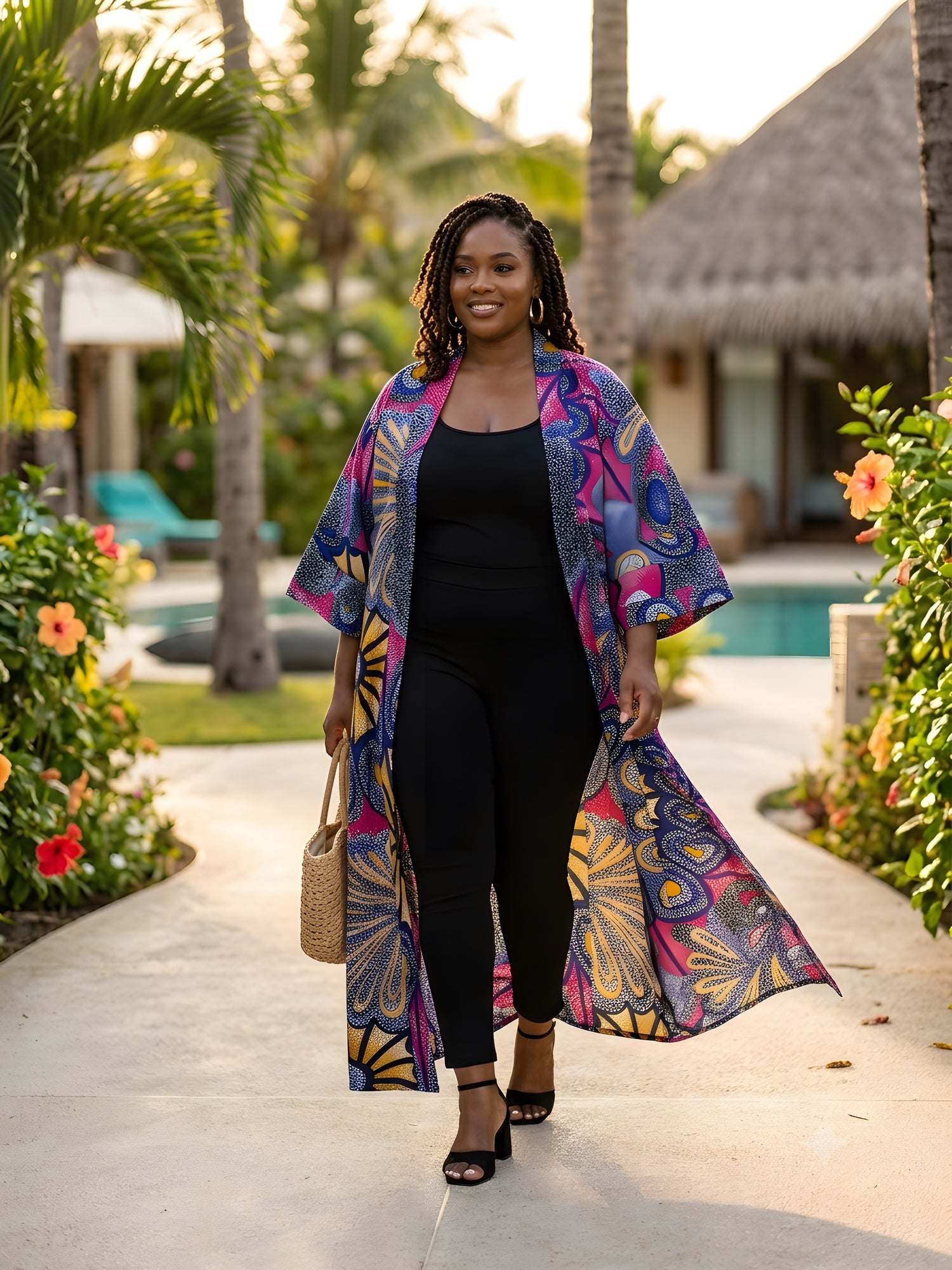 African Long Kimono | Robe | Duster | One Size