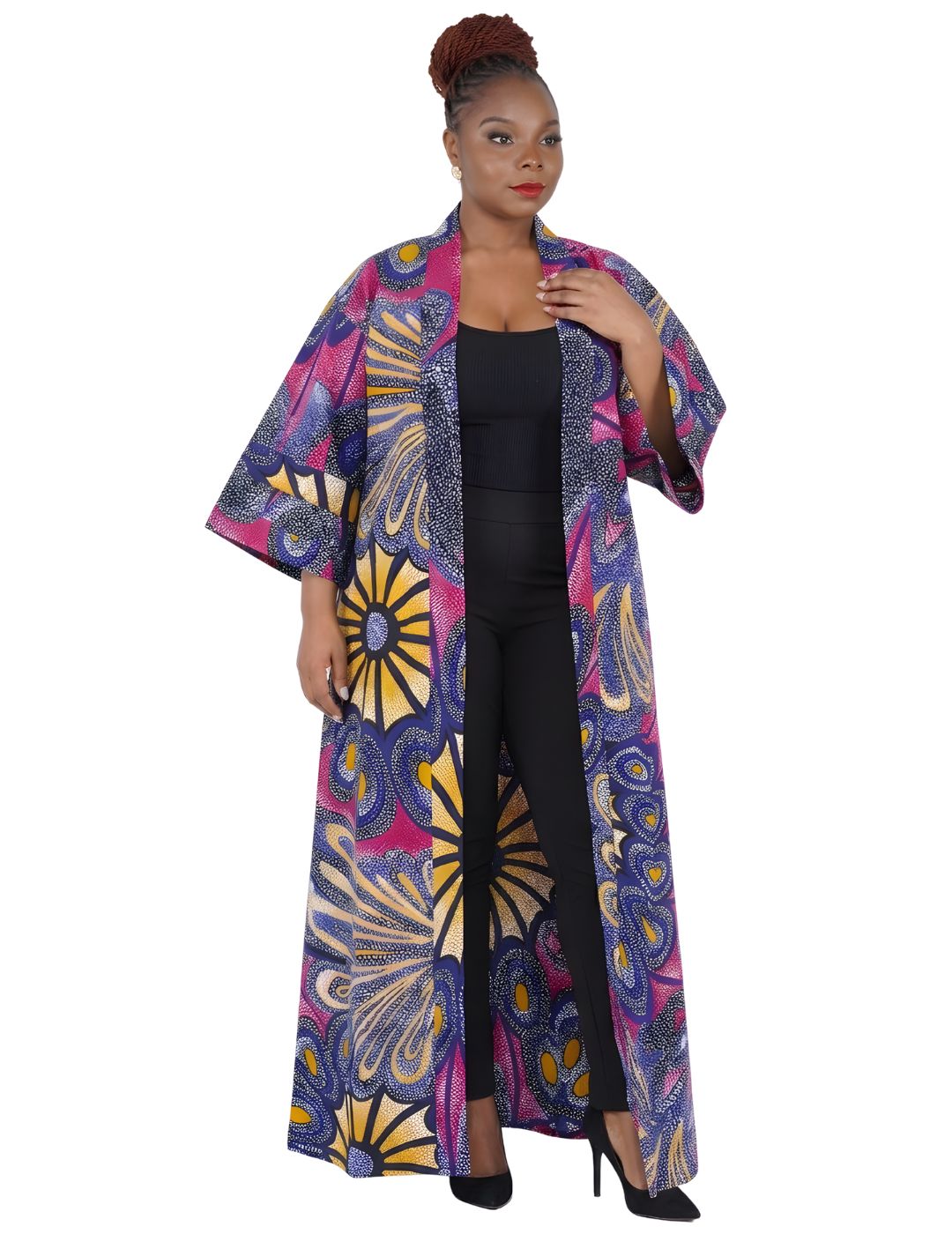 African Long Kimono | Robe | Duster | One Size