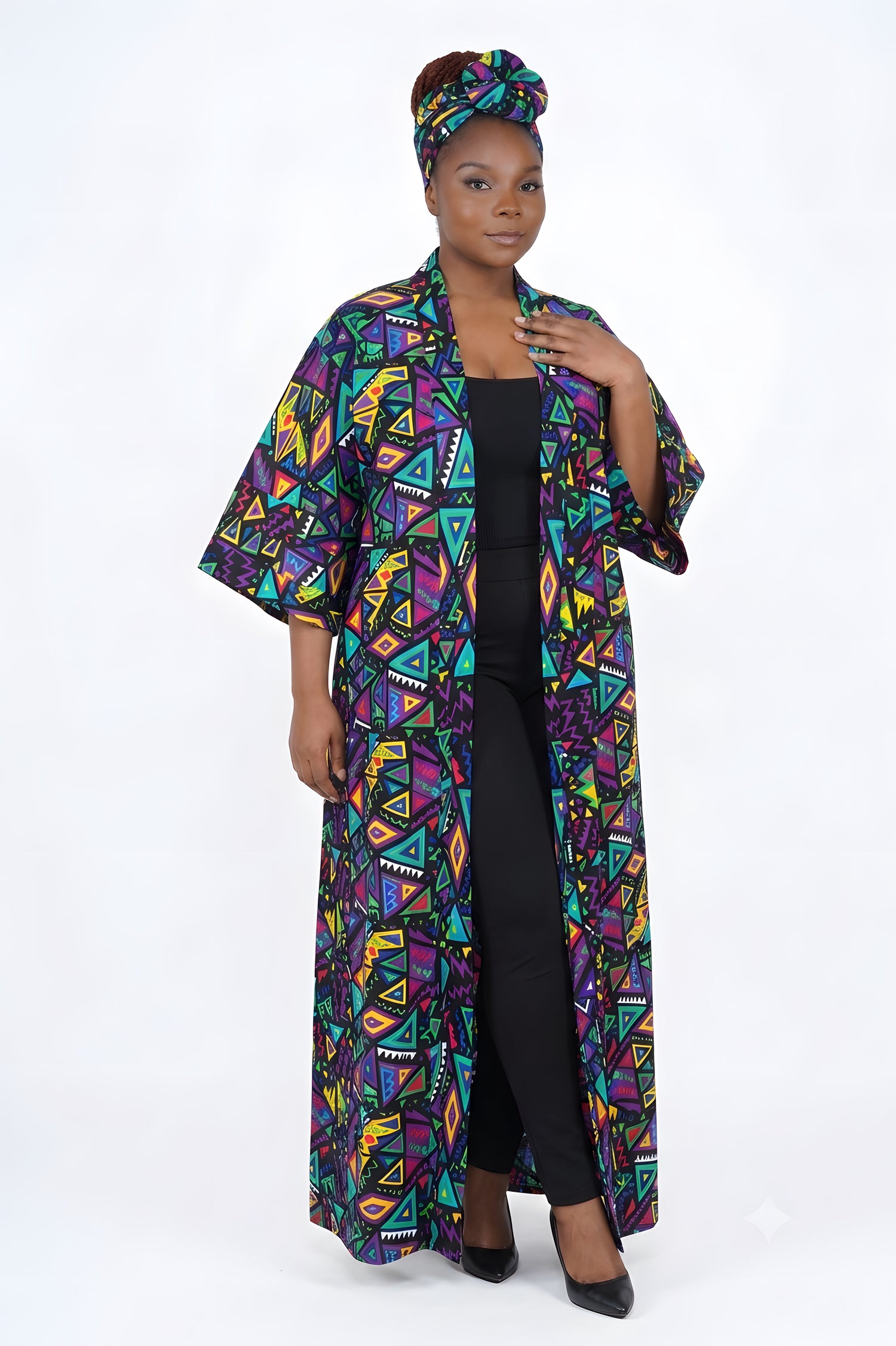 African Long Kimono | Robe | Duster | One Size