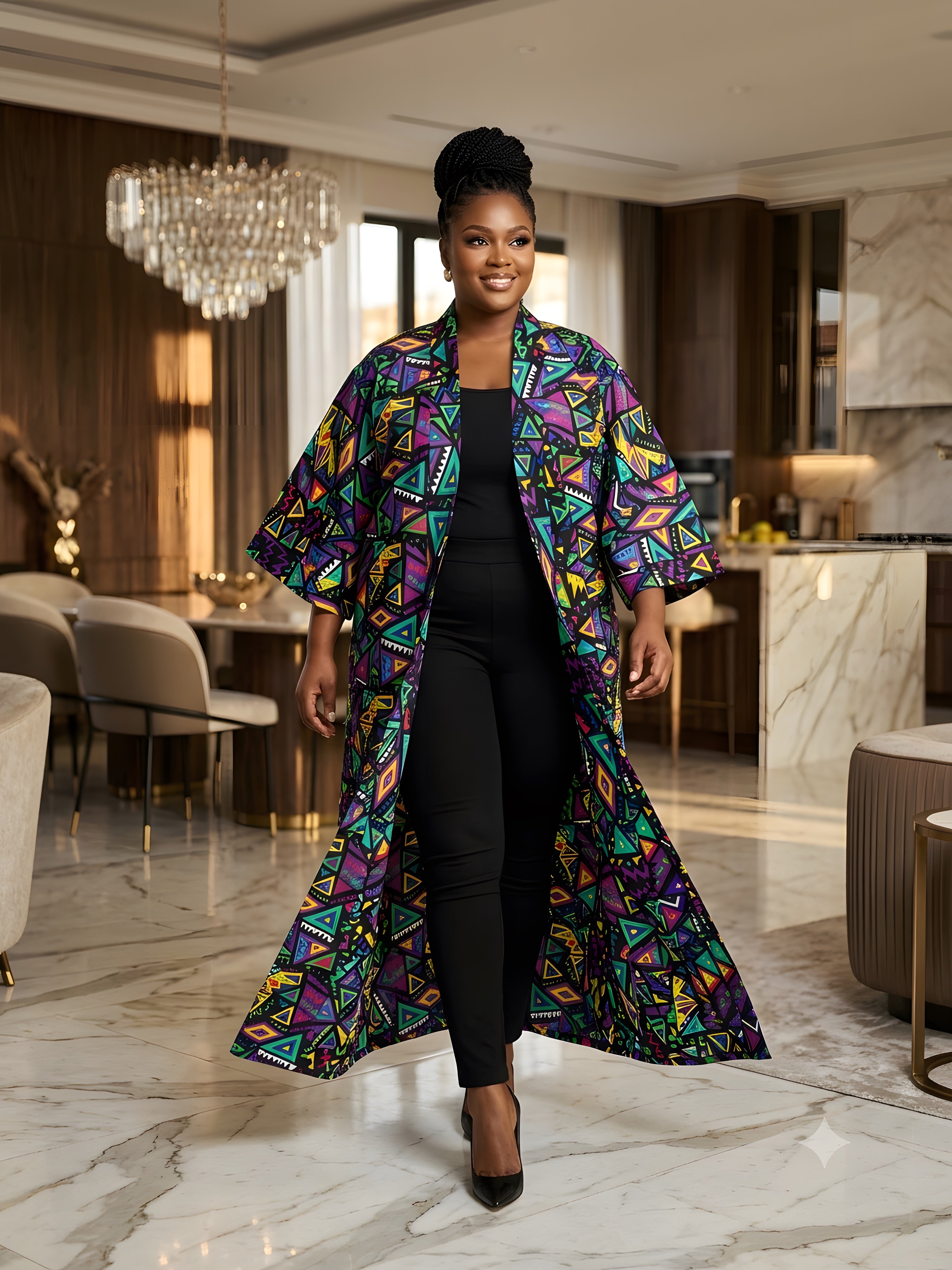 African Long Kimono | Robe | Duster | One Size