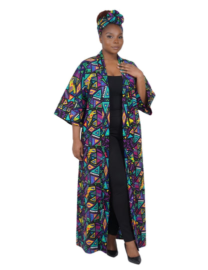 African Long Kimono | Robe | Duster | One Size