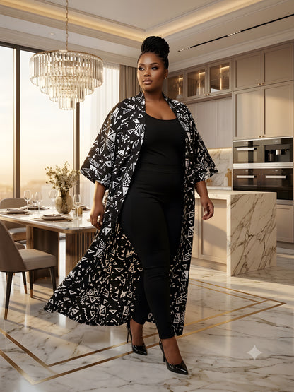 African Long Kimono | Robe | Duster | One Size