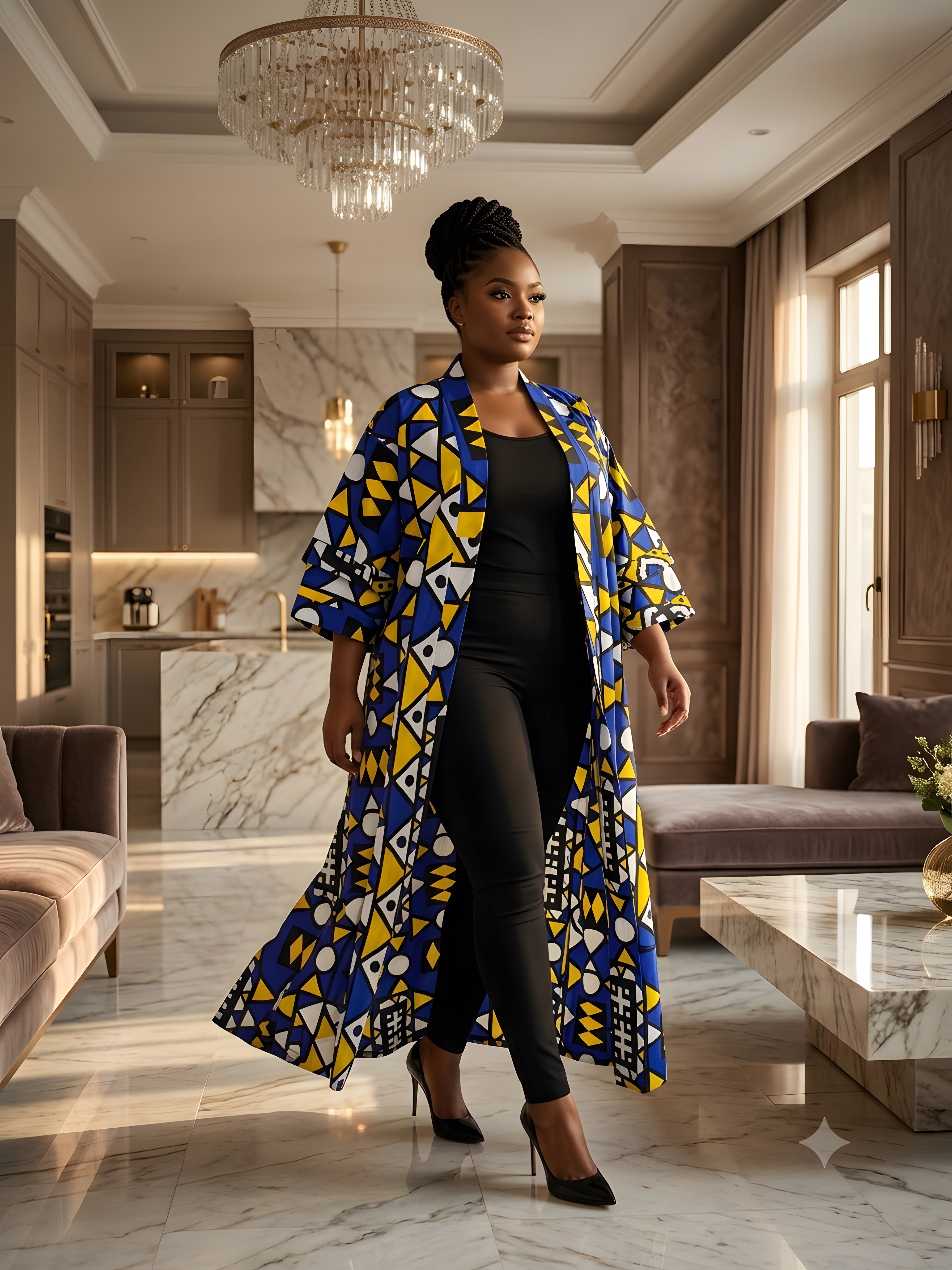 African Long Kimono | Robe | Duster | One Size