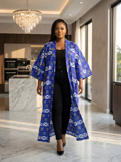 African Long Kimono | Robe | Duster | One Size