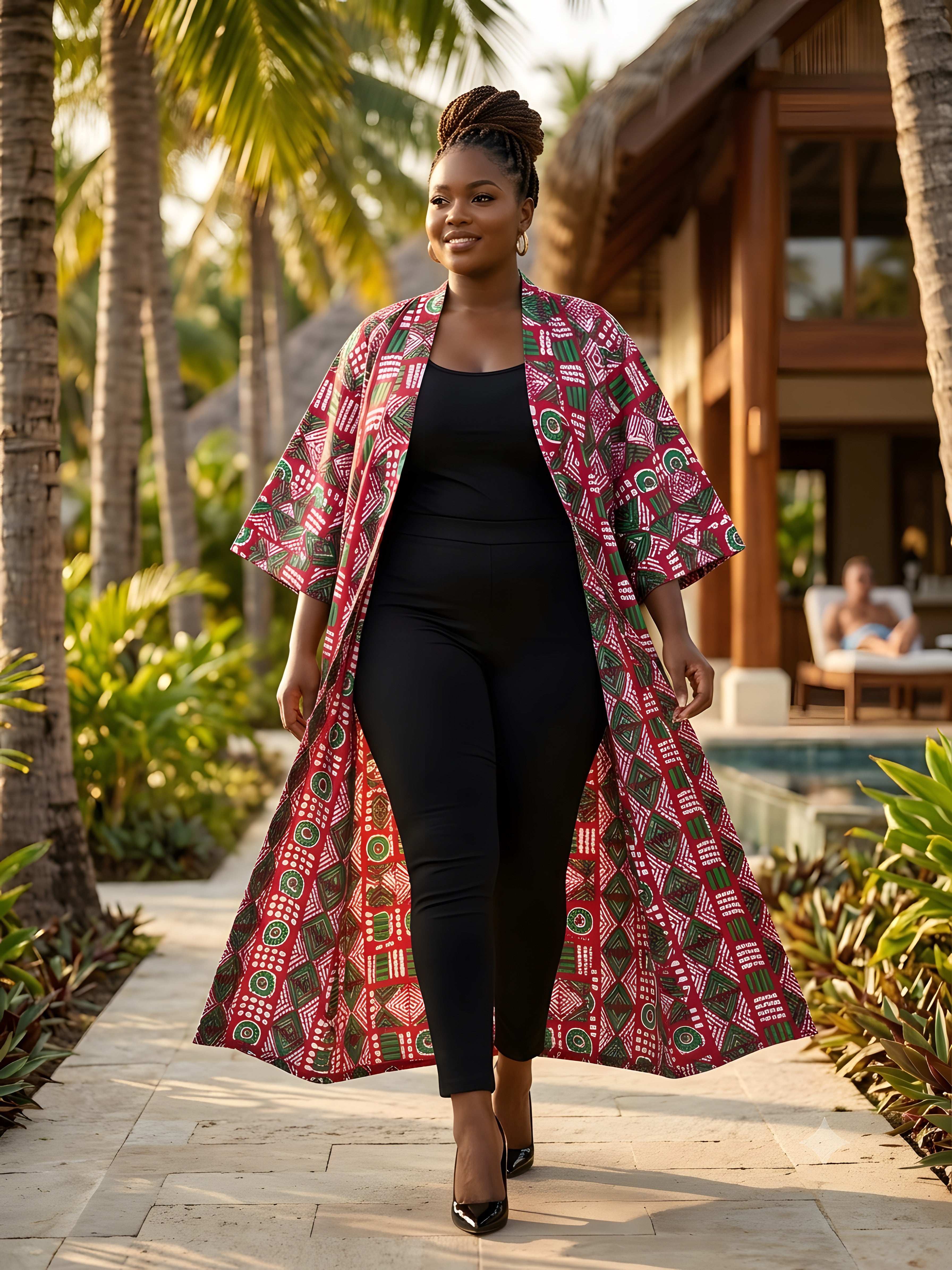 African Long Kimono | Robe | Duster | One Size
