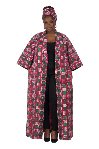African Long Kimono | Robe | Duster | One Size