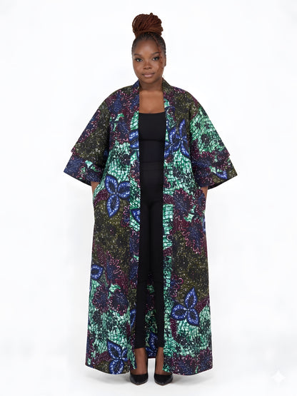 African Long Kimono | Robe | Duster | One Size