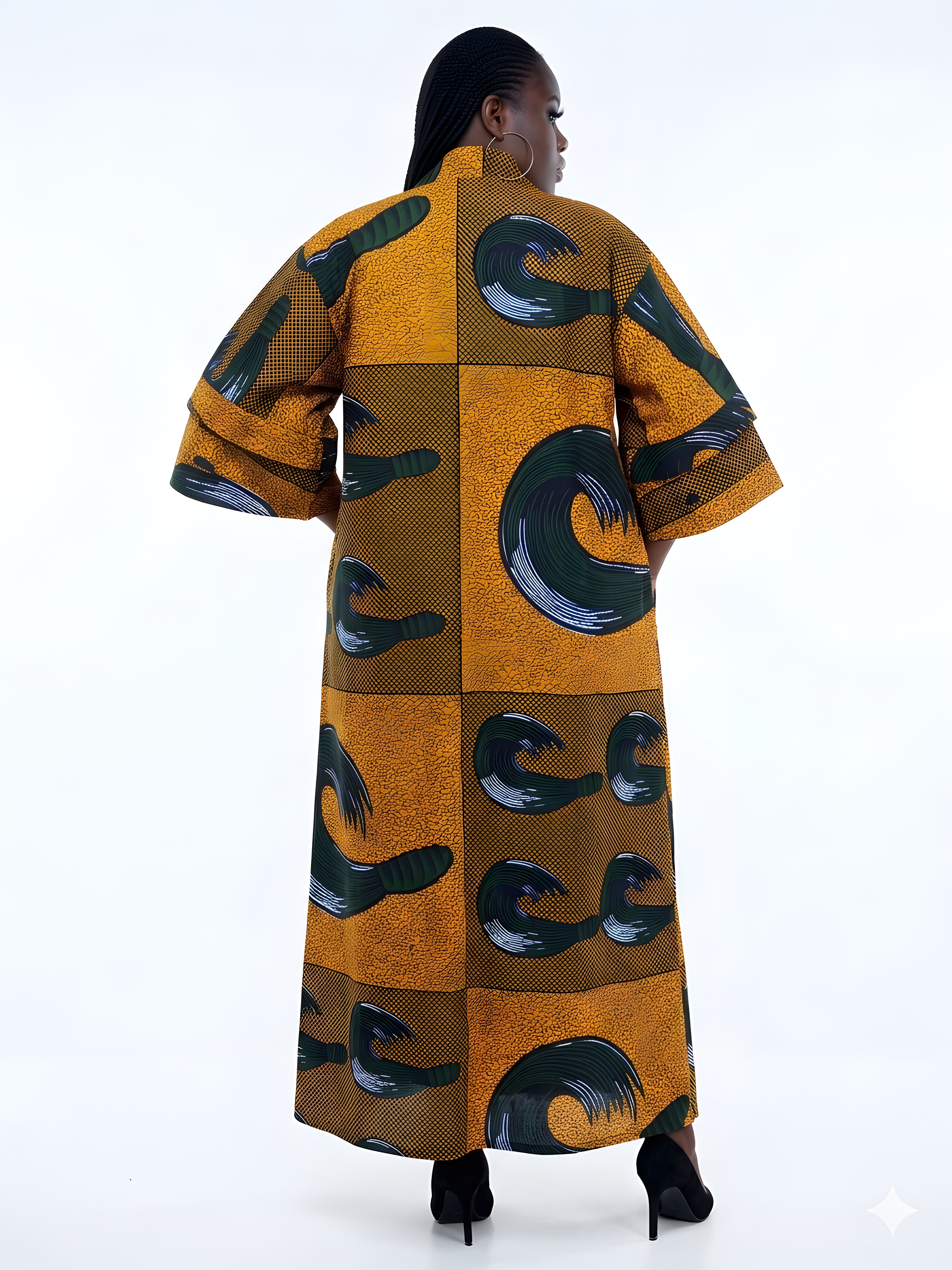 African Long Kimono | Robe | Duster | One Size