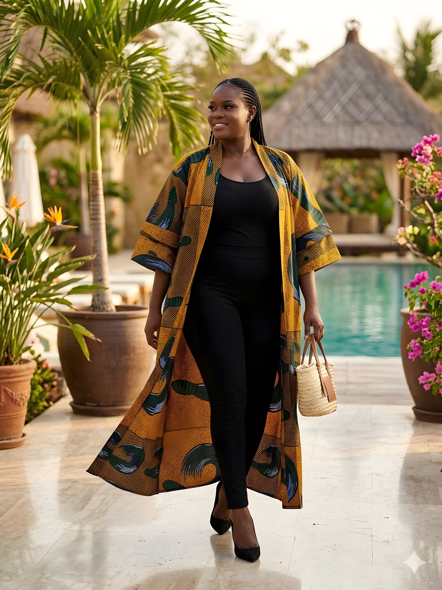 African Long Kimono | Robe | Duster | One Size
