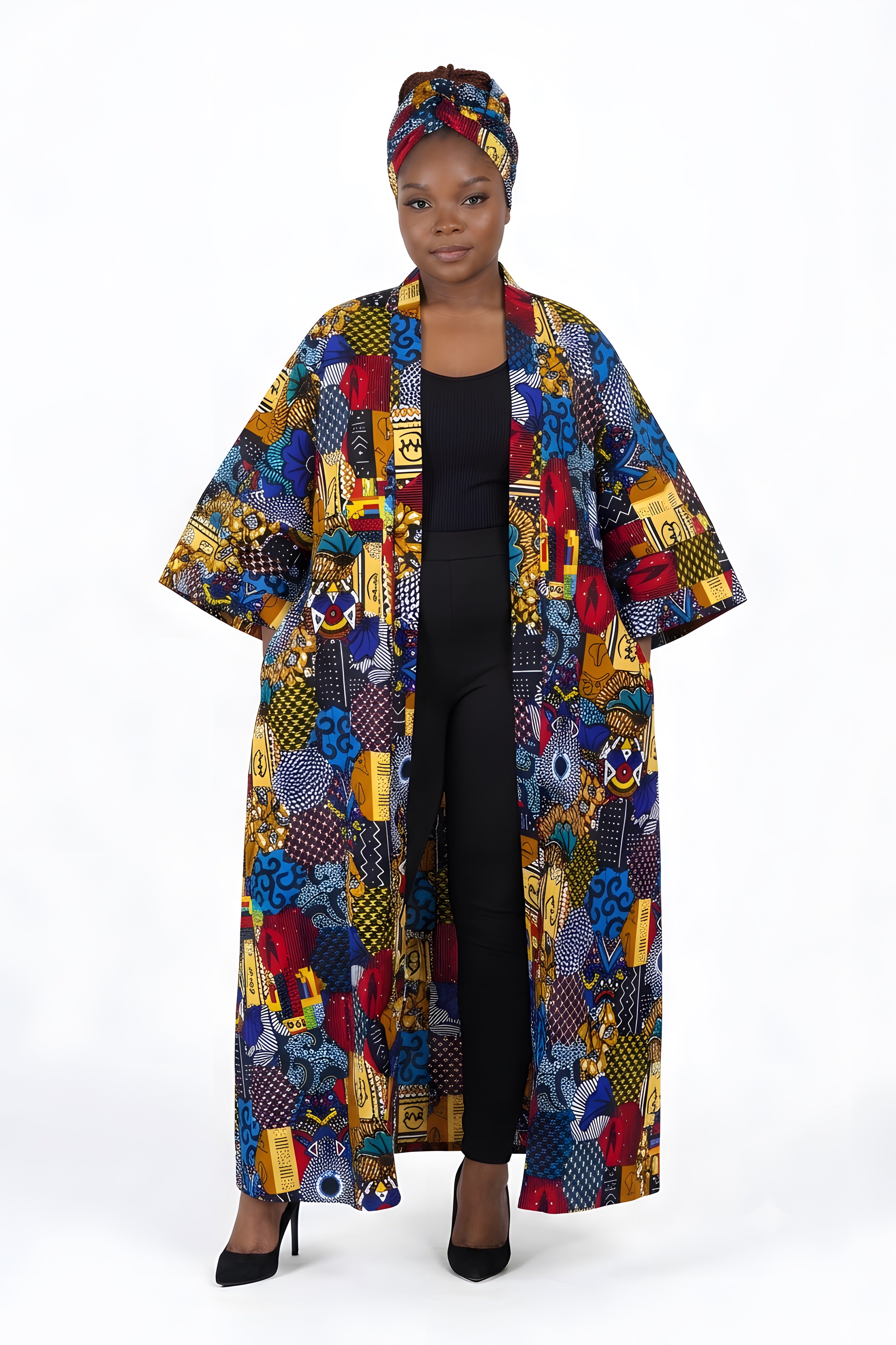 African Long Kimono | Robe | Duster | One Size
