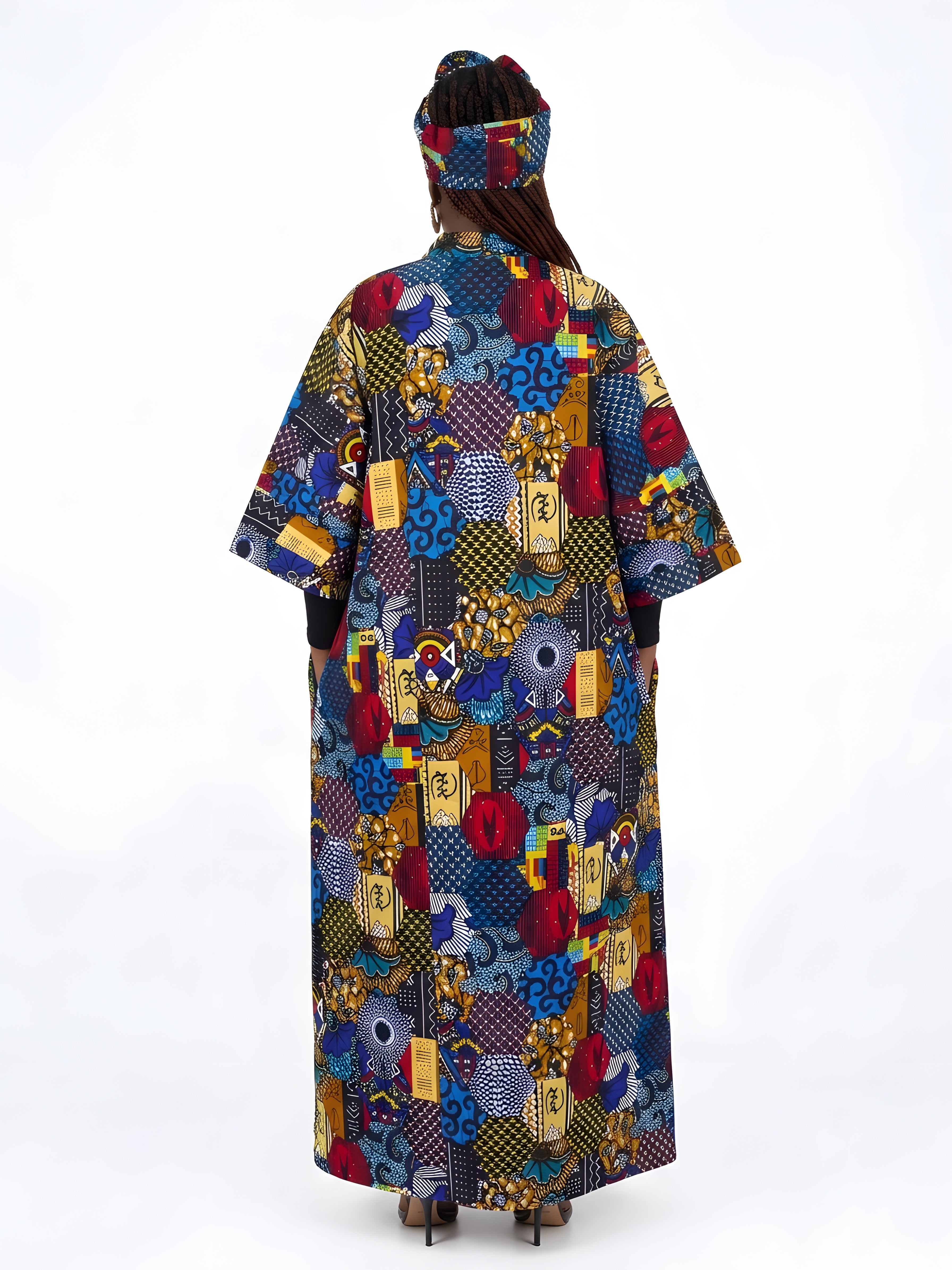 African Long Kimono | Robe | Duster | One Size