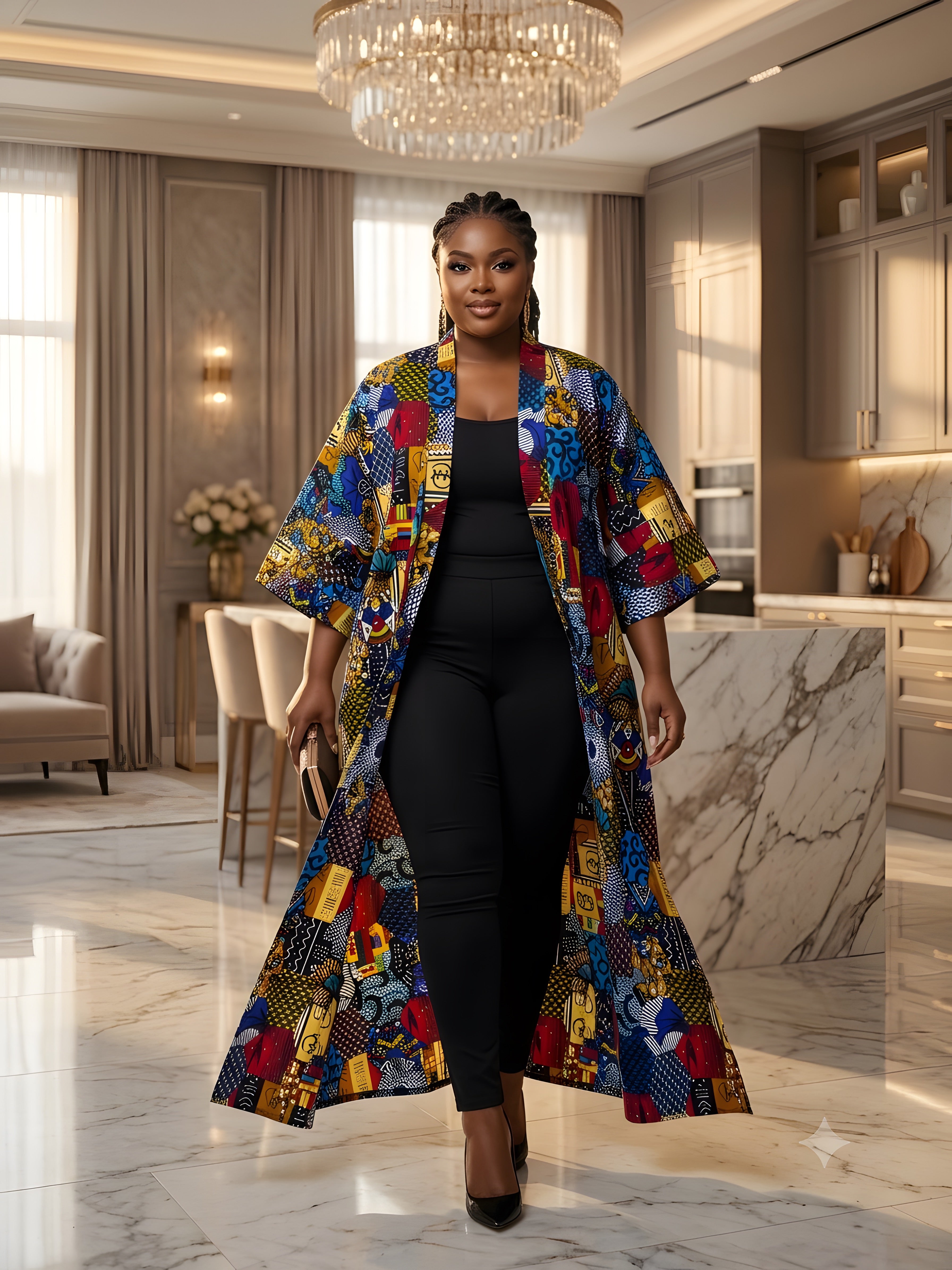 African Long Kimono | Robe | Duster | One Size