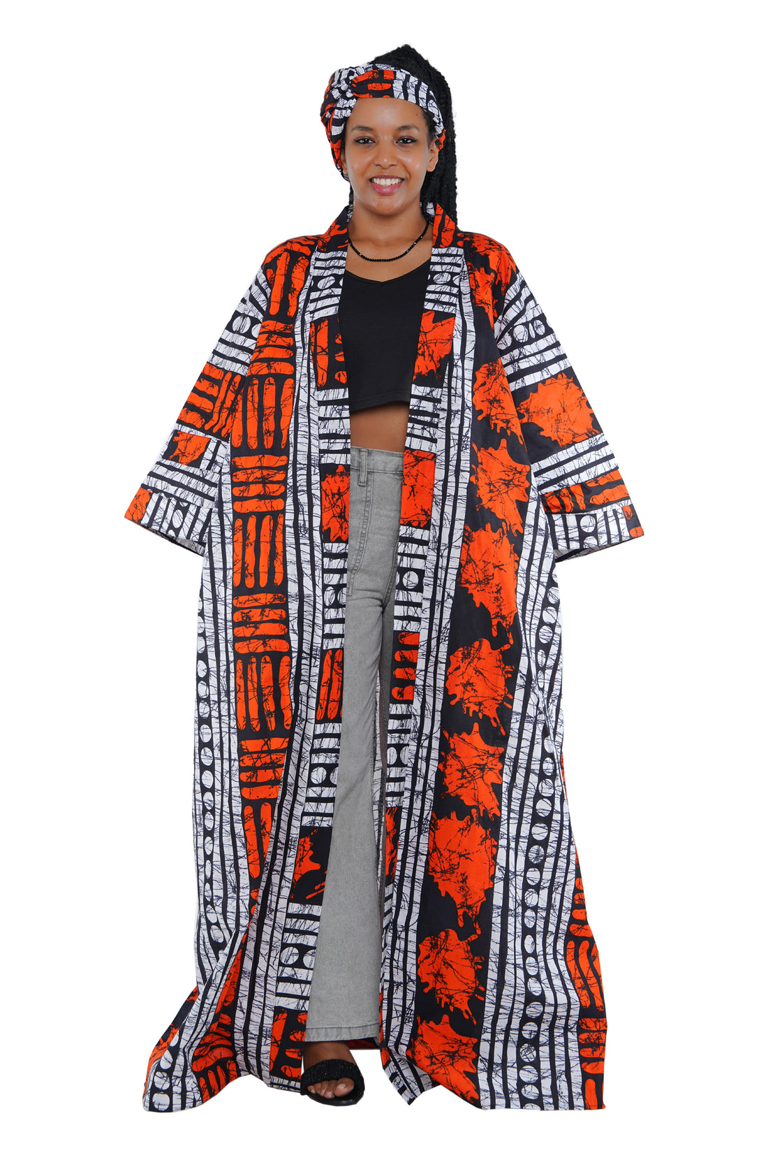Kente Long Duster | Robe | One Size