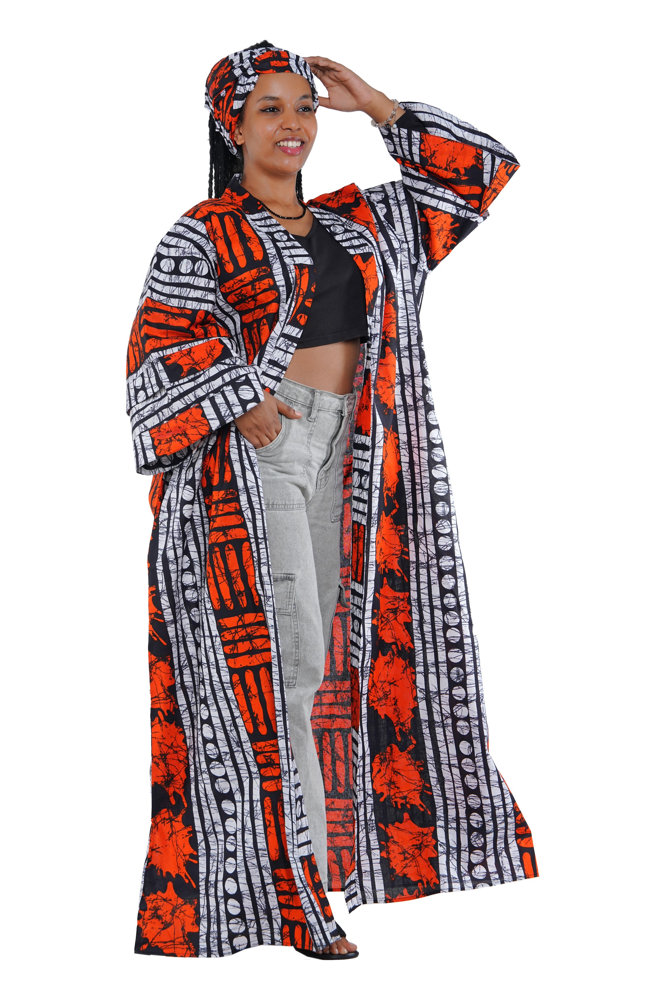 Kente Long Duster | Robe | One Size