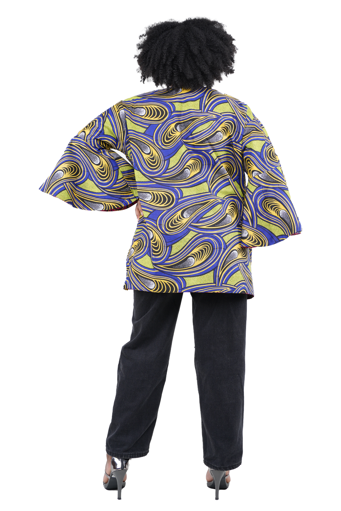 Reversible African Jacket Duster Short Coat Afrocentric Attire for Women