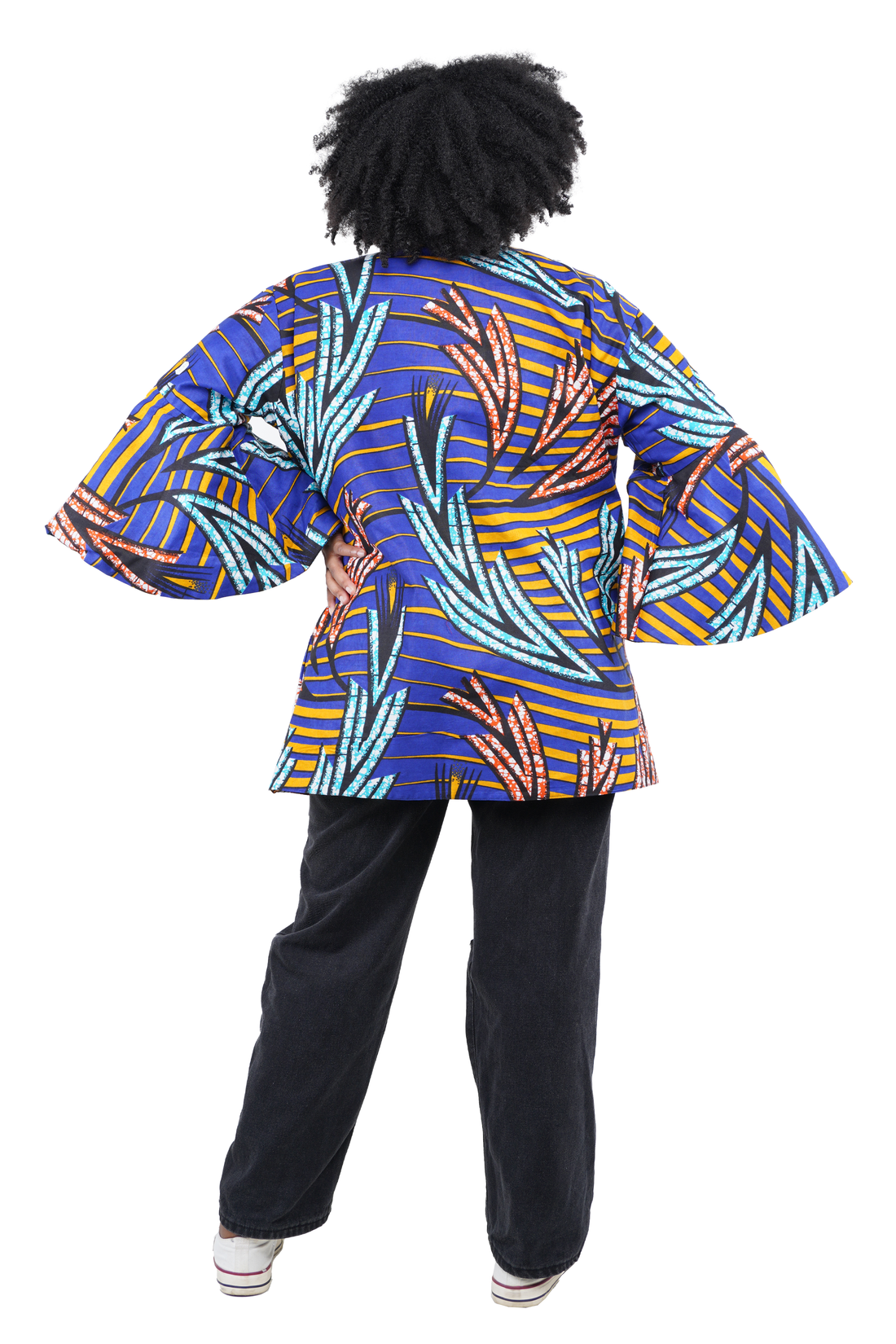 Reversible African Jacket Duster Short Coat Afrocentric Attire for Women