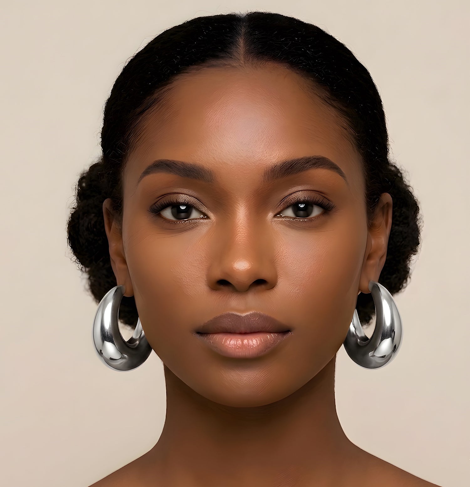 High-end Feel Oversized Crescent Hollow Earrings
