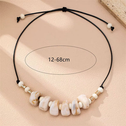 White Beaded Statement Necklace